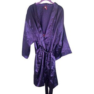 Hips Curves Intimates Robe 4X Purple Lace Sexy Lingerie Regal Wedding Retro
